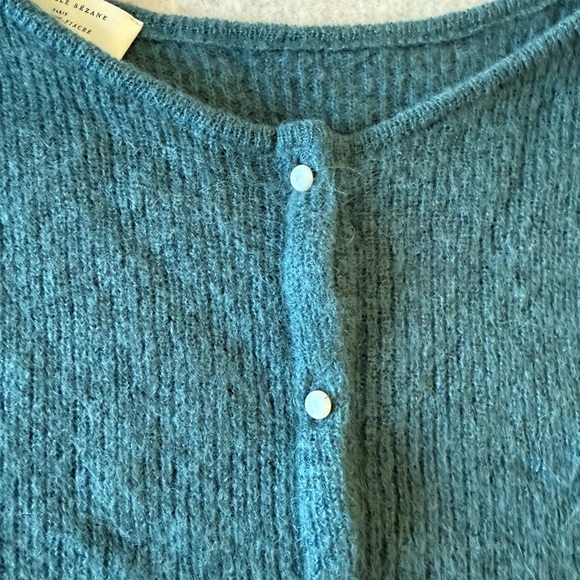 Sézane Gaspard Knitwear Jumper in Sage - Picture 2 of 4